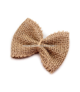 BOW 55 X 70 MM. FABRIC JUTE