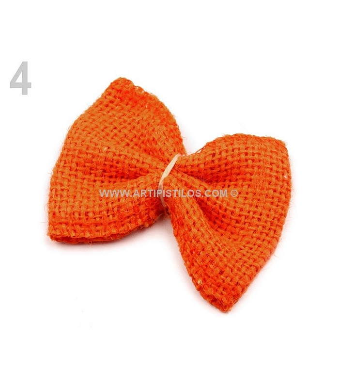 BOW 55 X 70 MM. FABRIC JUTE
