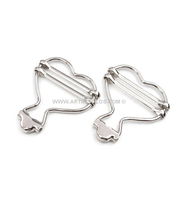 DUNGAREE CLIP Buckles Materials for headdresses, Preserved flowers,  Canotiers, Porcelain flowers and