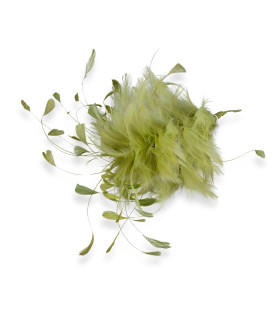 Montaje de plumas de gallo
