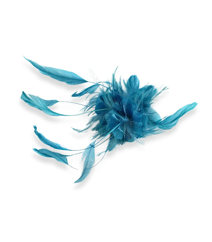 MONTAJE FLOR DE PLUMAS DE GALLO