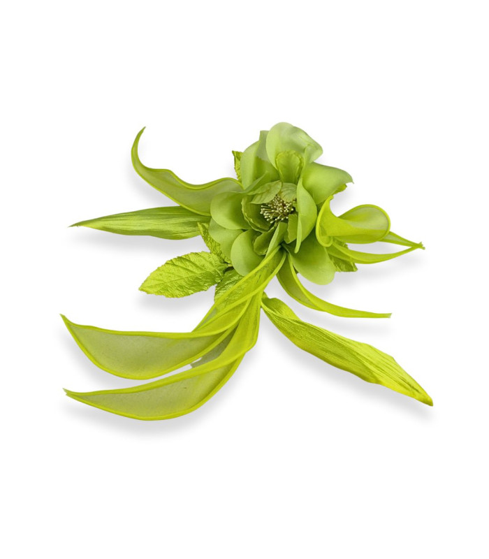 ORGANZA FLOWER WITH SATIN PETALS