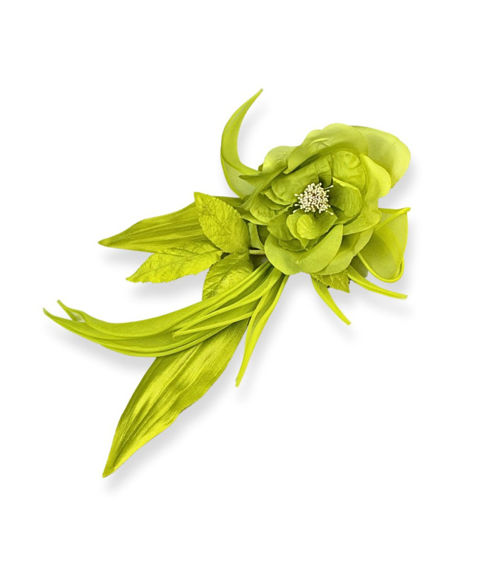 ORGANZA FLOWER WITH SATIN PETALS