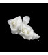 DOUBLE ROSE SPRAY IN FABRIC