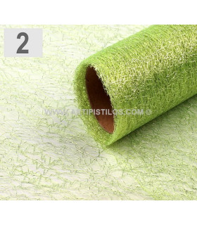 Tul Disorder Con Lurex Verde 50 X 25 Cms. - colores para