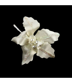 MINIFLORES DE TECIDO COM BRILHO