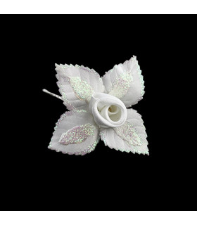 MINIFLORES DE TECIDO COM BRILHO