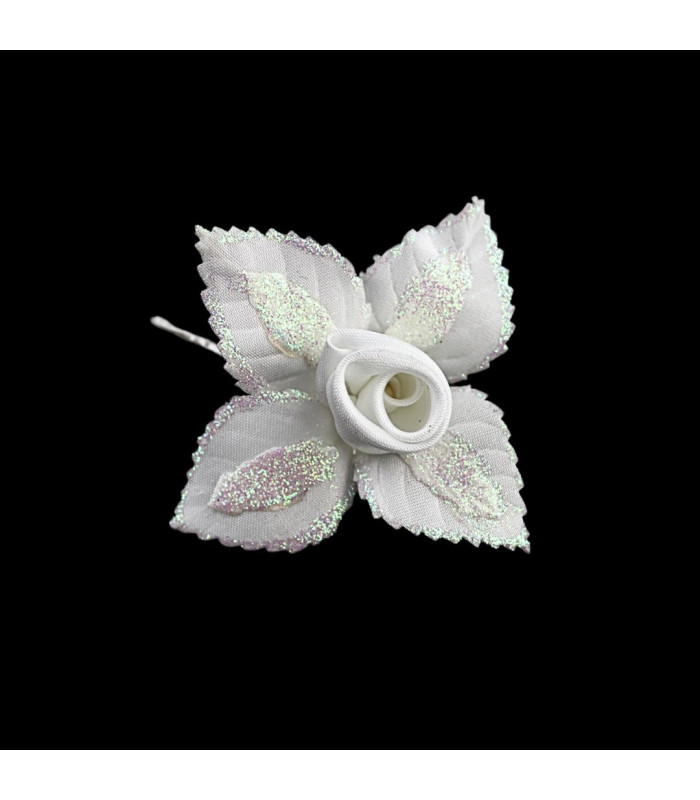MINIFLOR DE TELA CON BRILLO