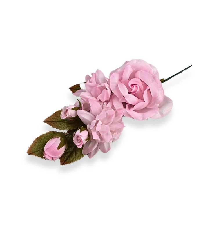 RAMILETE DE FLORES ROSAS DE TELA