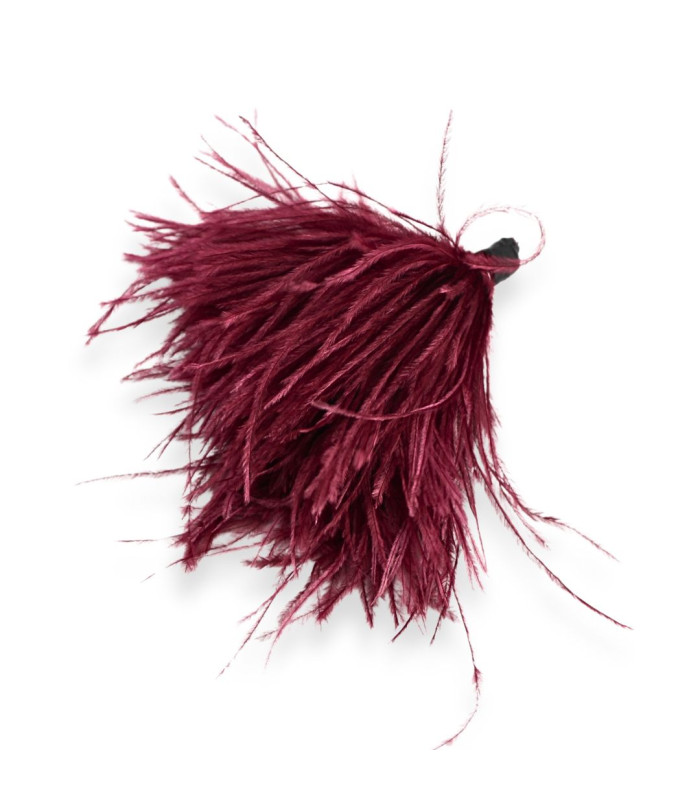 OSTRICH FEATHER FRINGE POM-POM 22CM