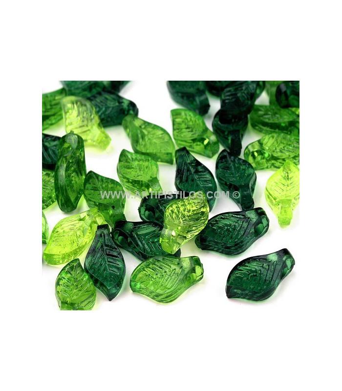 PLASTIC DECORATIVE LEAFS 5 X 10 mm.