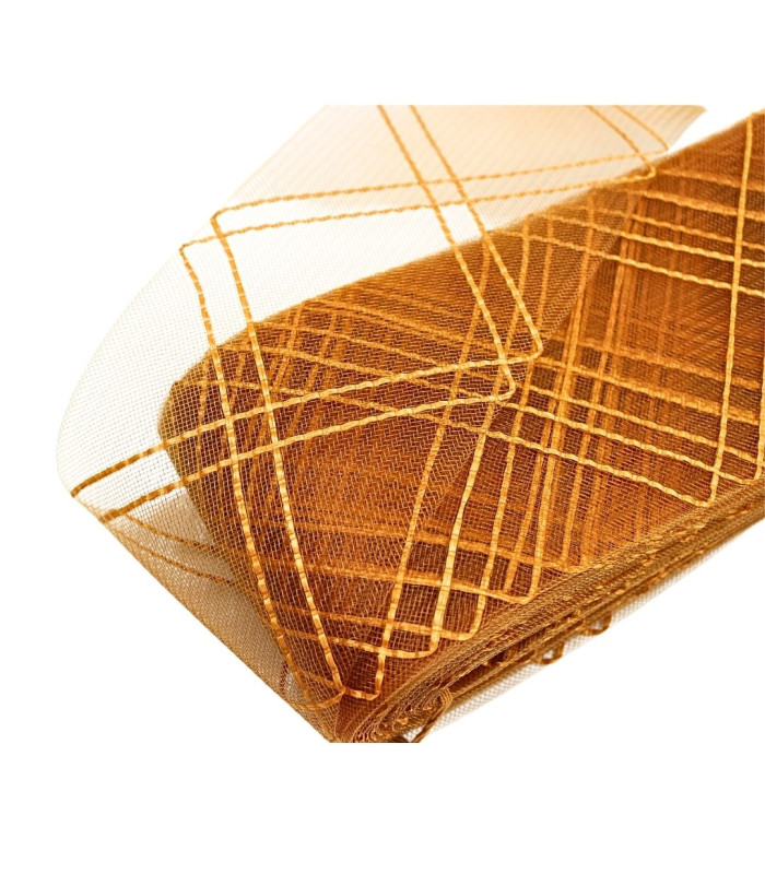 10 CM DOUBLE DIAMOND CRIN WITH RAFFIA