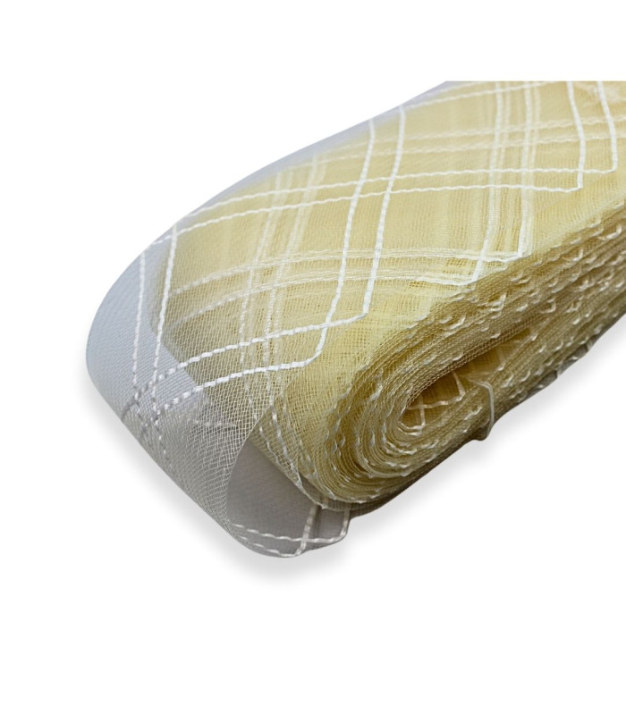 10 CM DOUBLE DIAMOND CRIN WITH RAFFIA