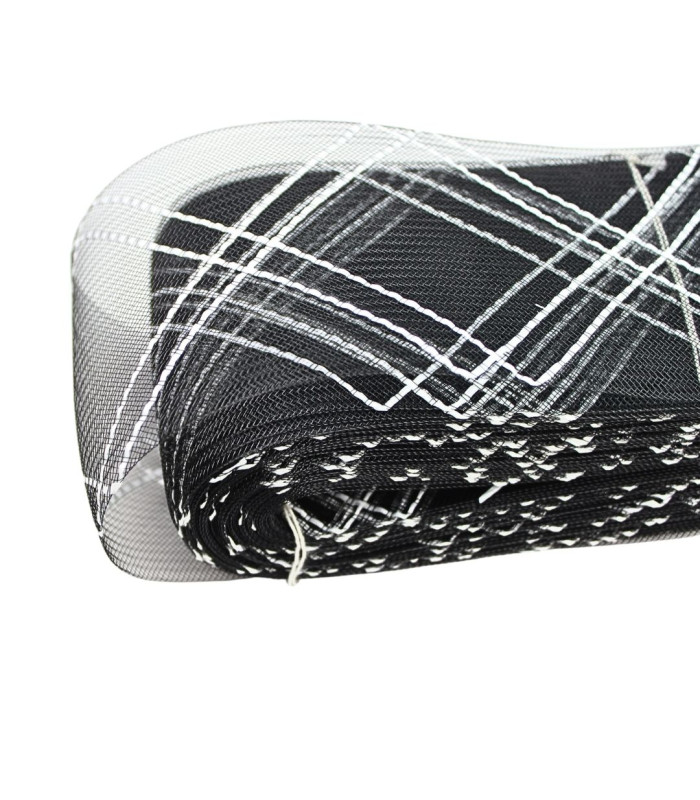 10 CM DOUBLE DIAMOND CRIN WITH RAFFIA