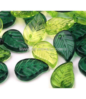 PLASTIC DECORATIVE LEAF 9 X 14 MM.