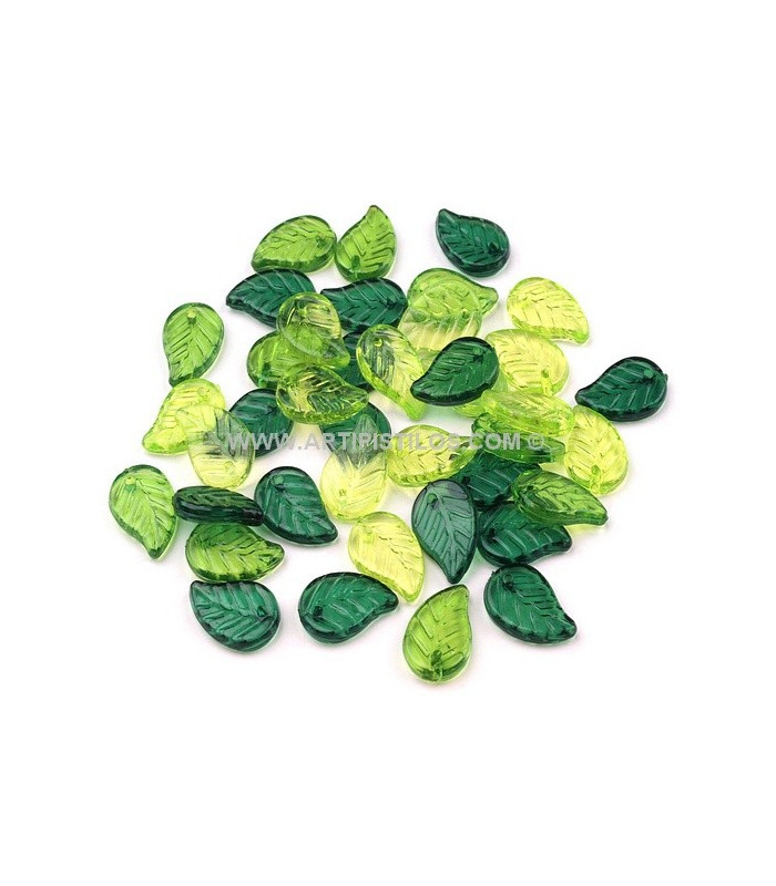 PLASTIC DECORATIVE LEAF 9 X 14 MM.
