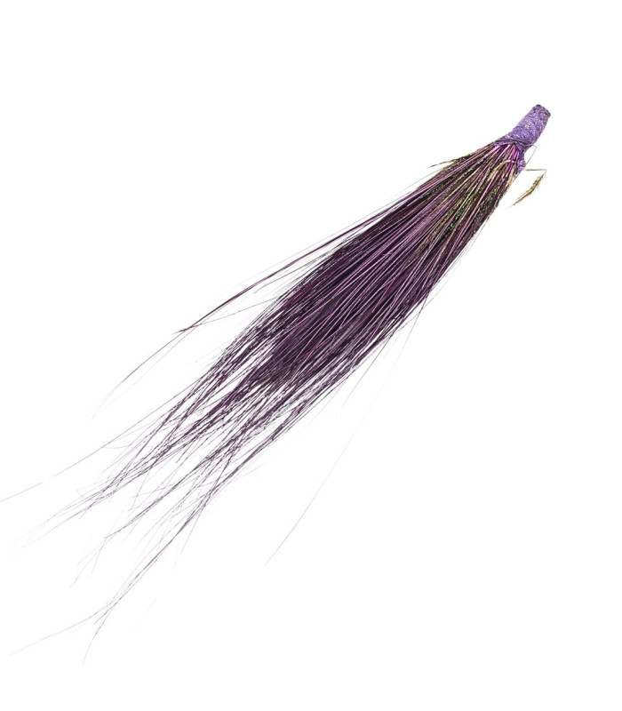 MINI PEACOCK FEATHER POM-POM (BURNED)