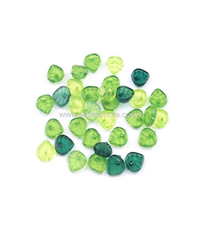 PLASTIC DECORATIVE LEAF 8 X 9 mm.