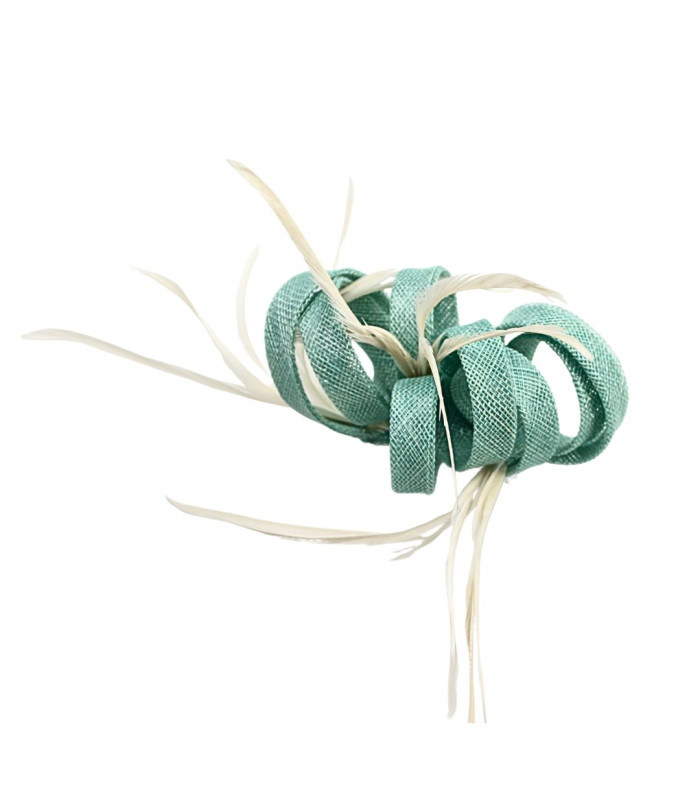 TOCADO PEINETA - SINAMAY E PLUMAS OCA BIOT