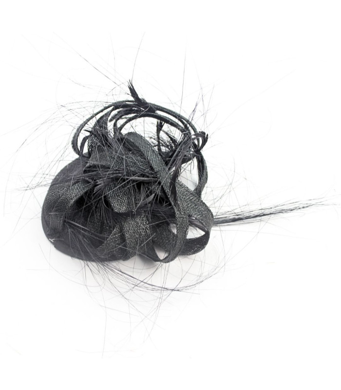 TOCADO DE SINAMAY COM PLUMAS DE OCA BIOT E PAON QUEIMADO