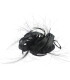 SINAMAY HEADPIECE WITH OCA BIOT AND BURNT PEACOCK FEATHERS