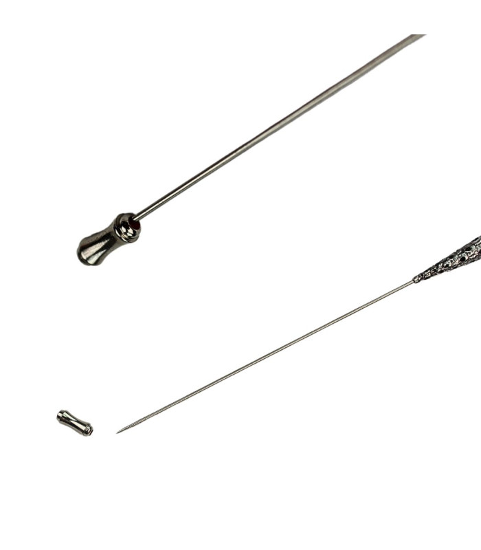 OSTRICHFEDER-BROCHE - DEKORATIVES KLAMMER MIT NÄDELSCHUTZ