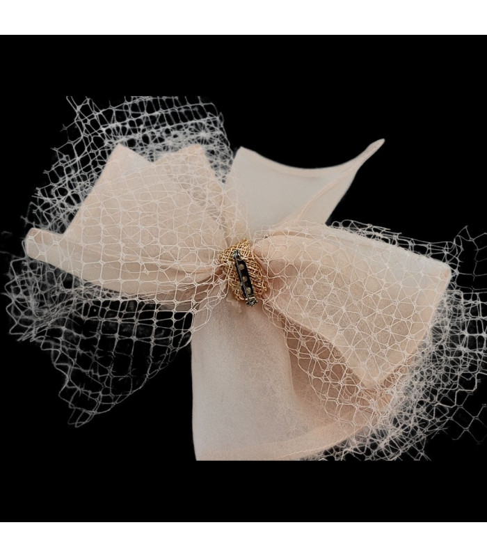 LAZO DECORATIVO DE ORGANZA Y VELO