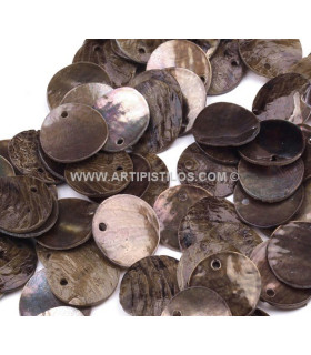 MOTHERPEARL DISC 15 MM. (GLASS)