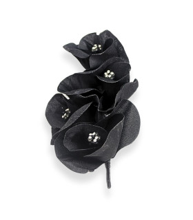 RAMILHETE DE FLORES DE TECIDO SINTÉTICO COM STRASS