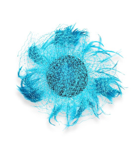 VEIL HAT - ROOSTER NECK FEATHERS