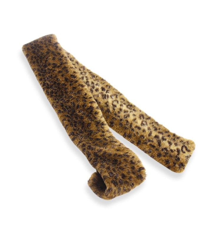 BUFANDA DE PELO SINTÉTICO CON ESTAMPADO DE LEOPARDO