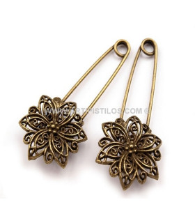 FILIGREE BROOCH 25 X 60 MM.