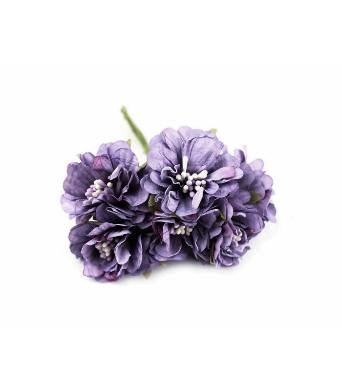 buquê de 6 flores de tecido