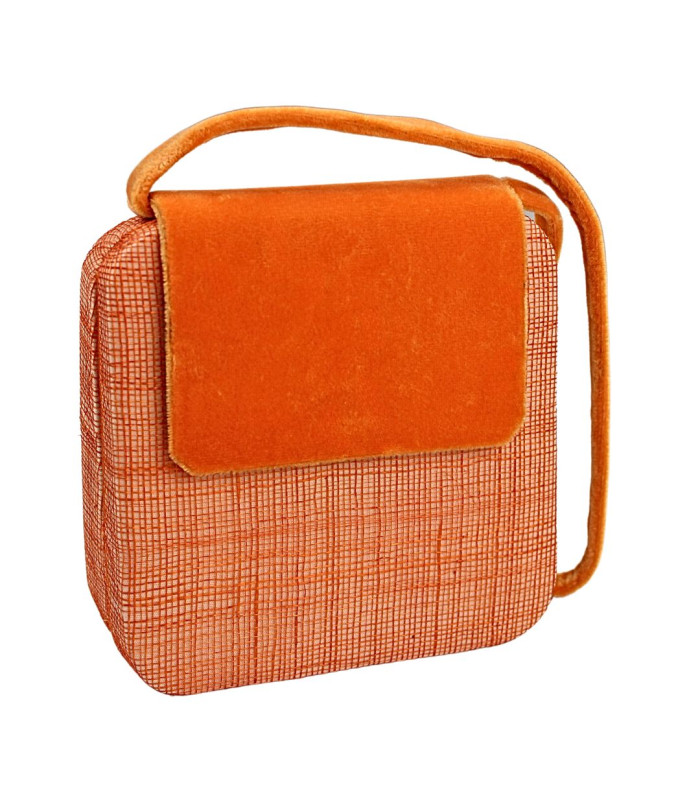SINAMAY VELVET SQUARE BAG