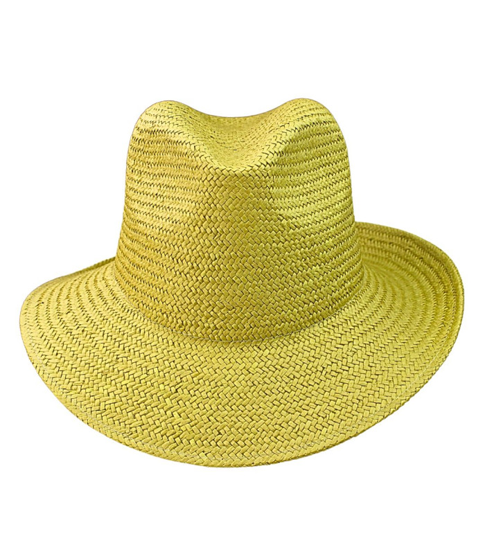 ADJUSTABLE ASYMMETRICAL VEGETABLE FIBER HAT FOR WOMEN