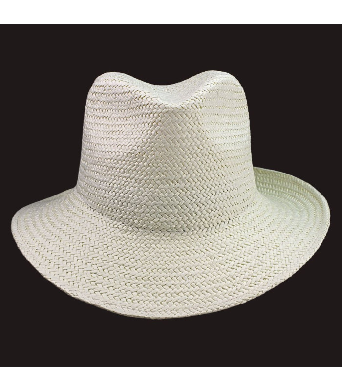 SOMBRERO AJUSTABLE ASIMÉTRICO DE FIBRAS VEGETALES PARA SEÑORA