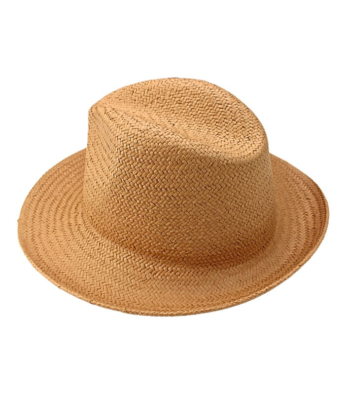 SOMBRERO AJUSTABLE ASIMÉTRICO DE FIBRAS VEGETALES PARA SEÑORA