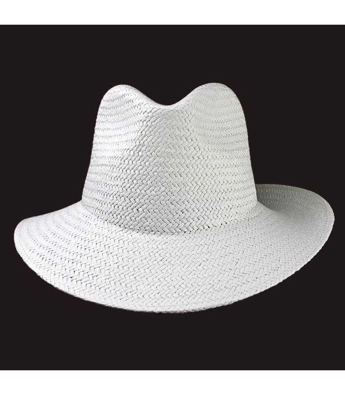 ADJUSTABLE ASYMMETRICAL VEGETABLE FIBER HAT FOR WOMEN