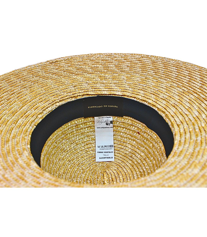 CHAPÉU DE PALHA NATURAL TRANÇADA PARA SENHORA – AJUSTÁVEL