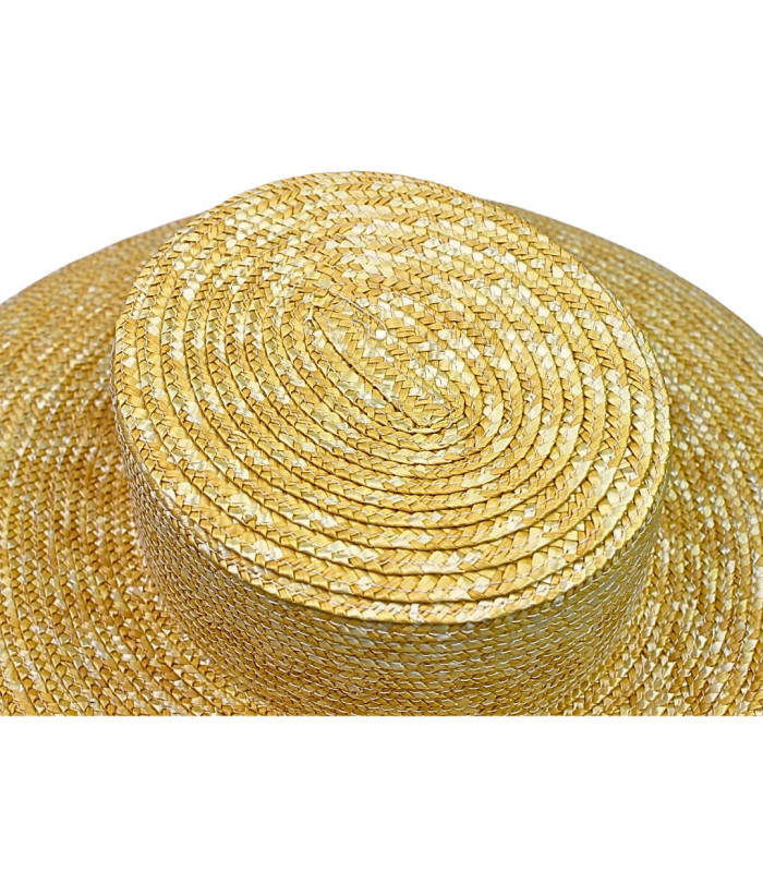 NATURAL BRAIDED STRAW WIDE-BRIM HAT FOR WOMEN – ADJUSTABLE