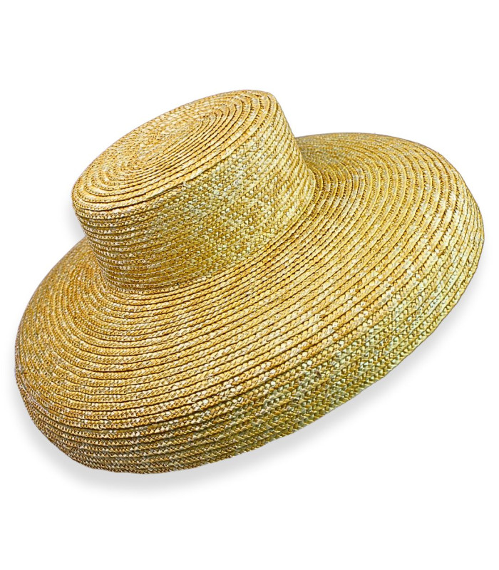 NATURAL BRAIDED STRAW WIDE-BRIM HAT FOR WOMEN – ADJUSTABLE