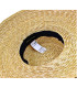 NATURAL BRAIDED STRAW WIDE-BRIM HAT FOR WOMEN – ADJUSTABLE