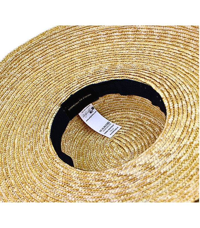 CHAPÉU DE PALHA NATURAL TRANÇADA PARA SENHORA – AJUSTÁVEL