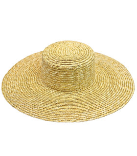 NATURAL BRAIDED STRAW WIDE-BRIM HAT FOR WOMEN – ONE SIZE FITS ALL