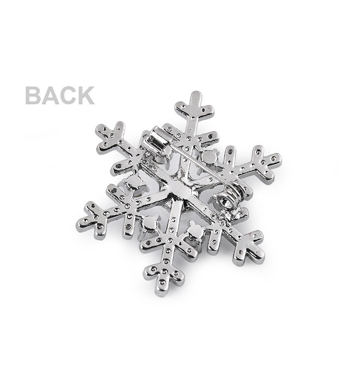 BROCHE FLOCOS DE NEVE COM PÉROLA