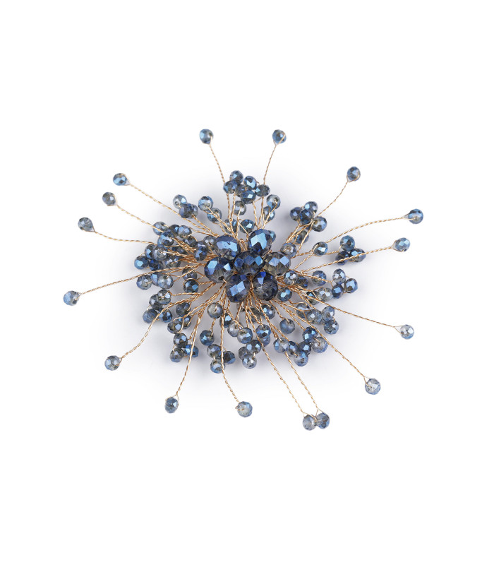 BROCHE ARTESANAL CON CUENTAS DE VIDRIO