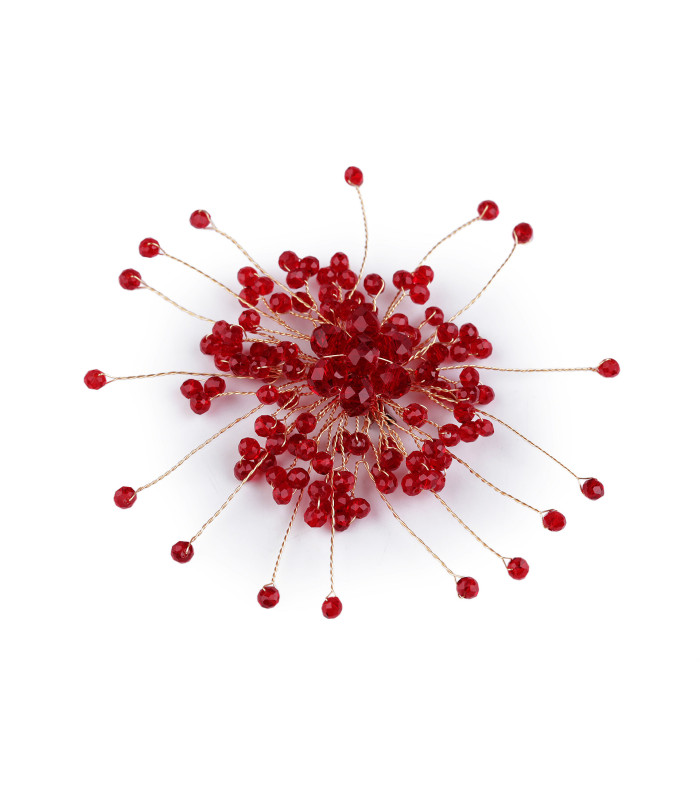 BROCHE ARTESANAL CON CUENTAS DE VIDRIO