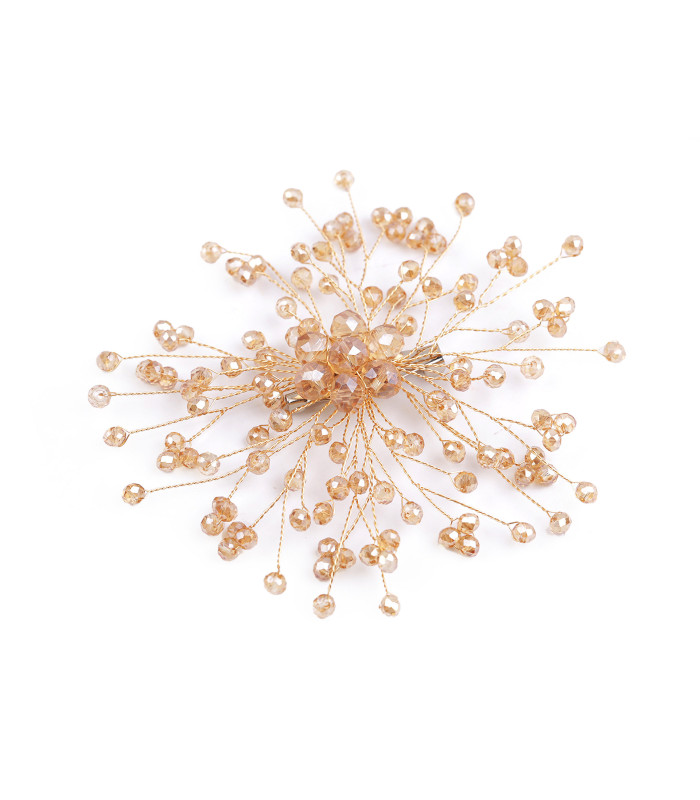 HANDMADE BROOCH WITH GLASS BEADS