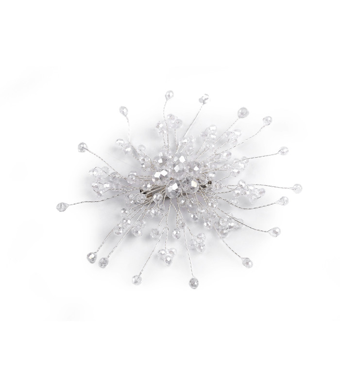 BROCHE ARTESANAL COM CONTAS DE VIDRO