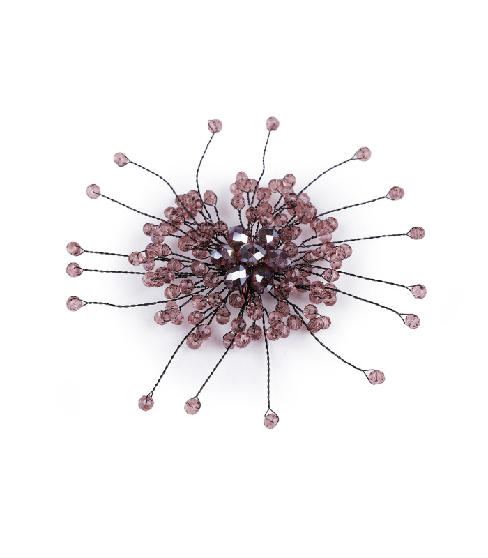 BROCHE ARTESANAL CON CUENTAS DE VIDRIO